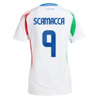 Italien Gianluca Scamacca #9 Bortatröja Dam EM 2024 Kortärmad